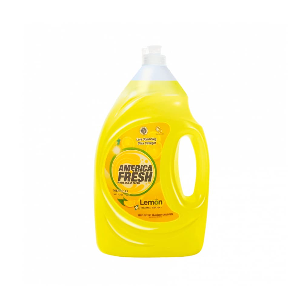 Detergente lavavajillas ultra amarillo aroma a limón America Fresh (1.76 L / 59.5 fl oz) - Imagen 1