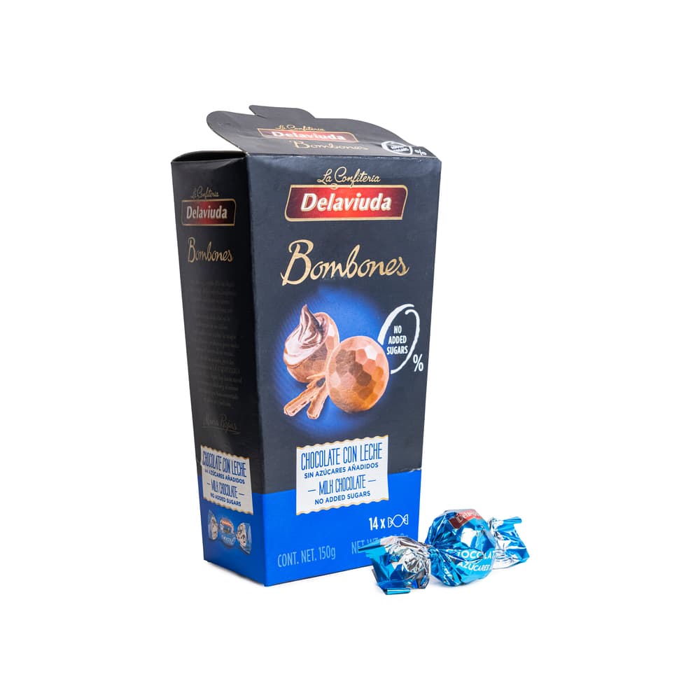Bombones de chocolate con leche sin azúcar Delaviuda (150 g / 5.29 oz) - Miniatura 1