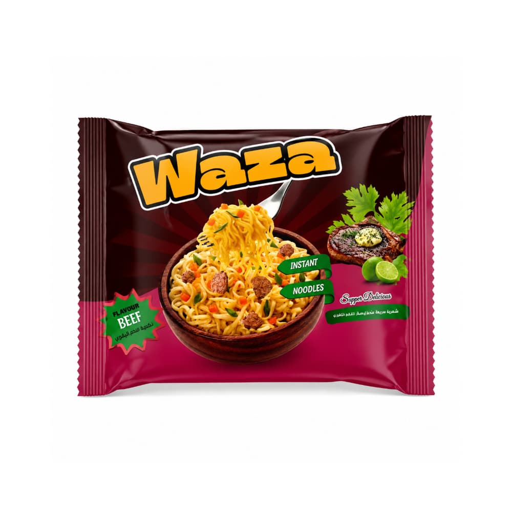 Sopa instantánea con fideos sabor carne Waza (55 g / 1.9 oz) - Miniatura 1