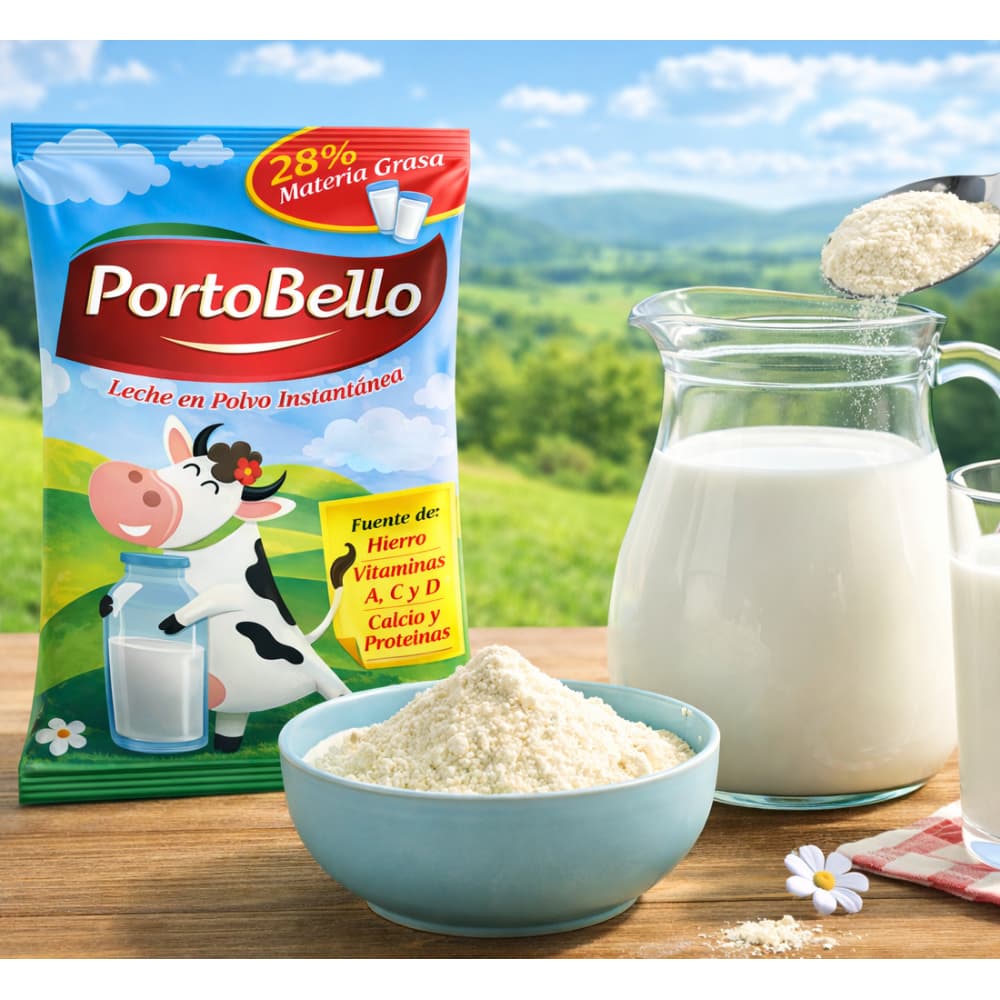 Leche en polvo instantánea con grasa vegetal y multivitaminas Portobello (400 g / 14.10 oz) - Miniatura 4