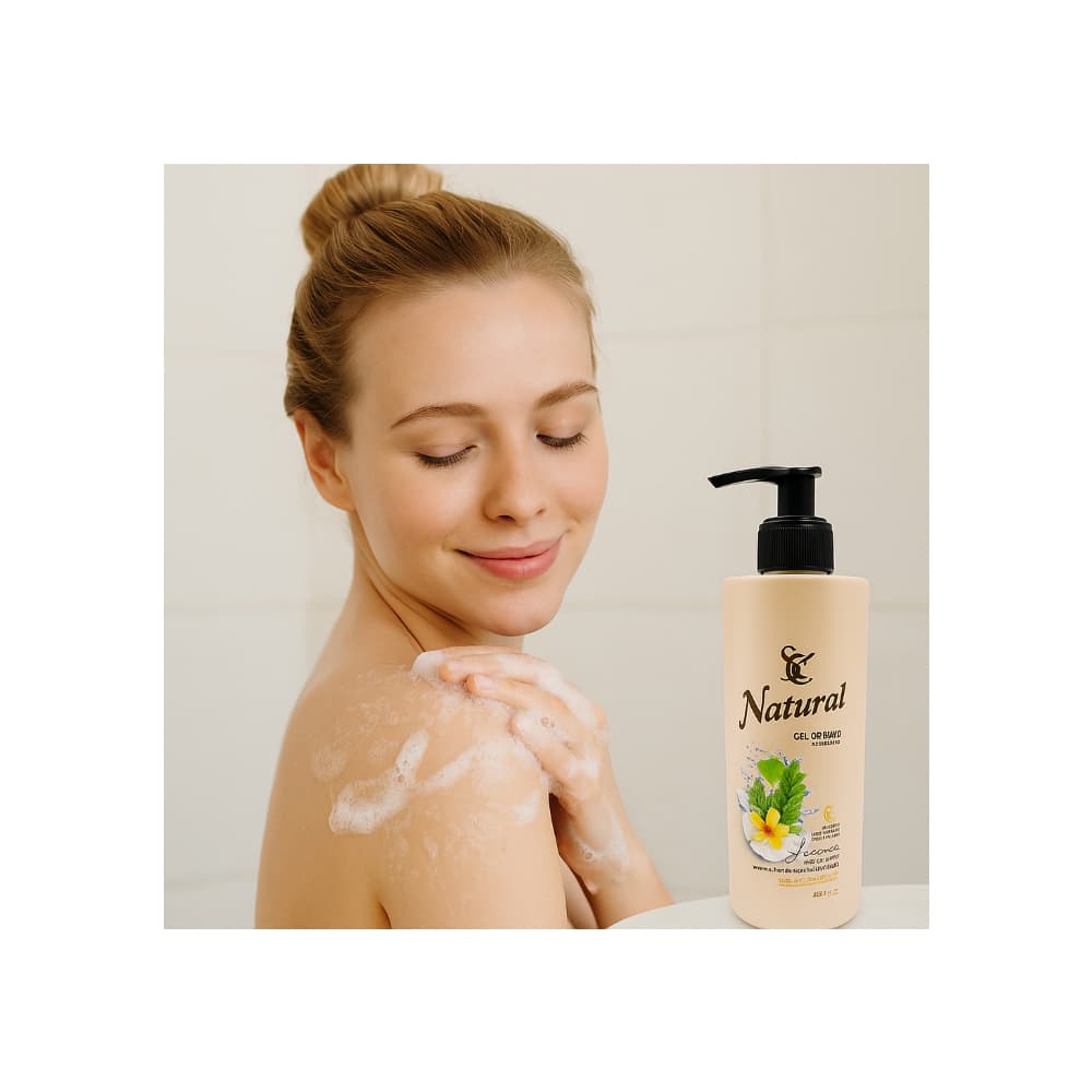 Gel de baño con aceite de pachulí y jazmín Natural S&C (400 ml / 13.5 oz) - Miniatura 4