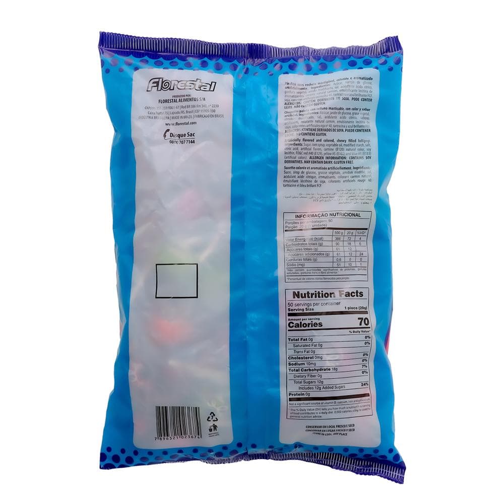 Chupa chupas rellenos sabor a frutas Florestal (1 kg / 2.2 lb) - Miniatura 3