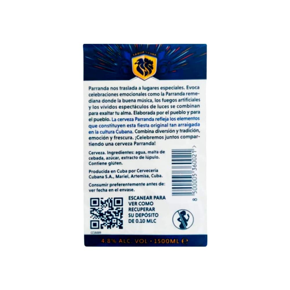 Cerveza Parranda (1500 ml) - Miniatura 6