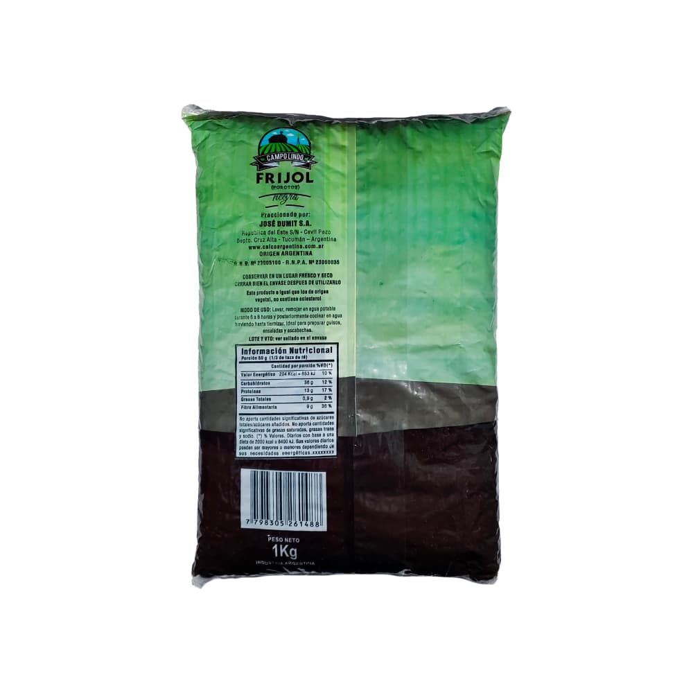 Frijoles negros Campo Lindo (1 kg / 2.2 lb) - Miniatura 2