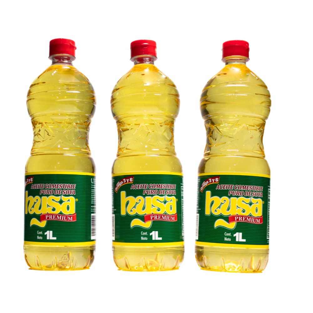 Aceite puro de soya Hysa (3 x 1 L) - Imagen 1