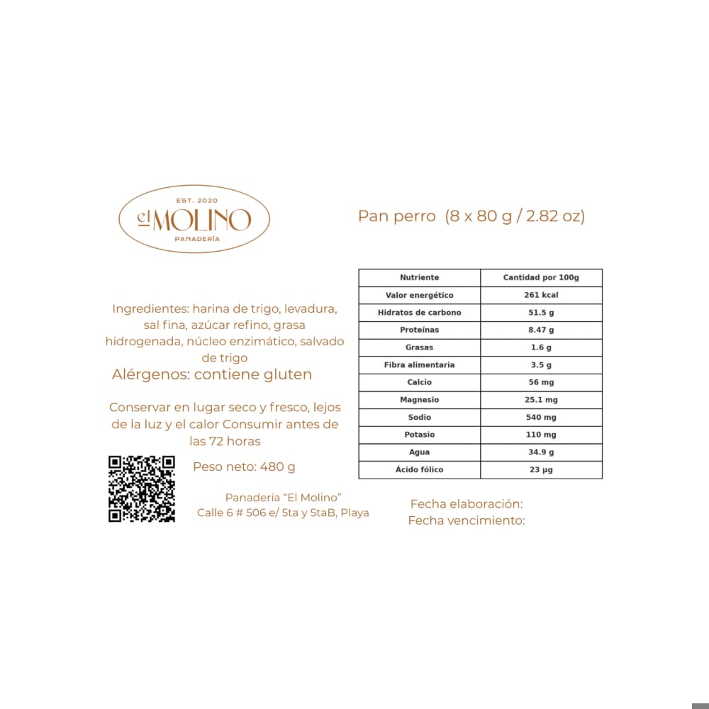 Pan perro El Molino (16  x 80 g / 2.82 oz) - Miniatura 4
