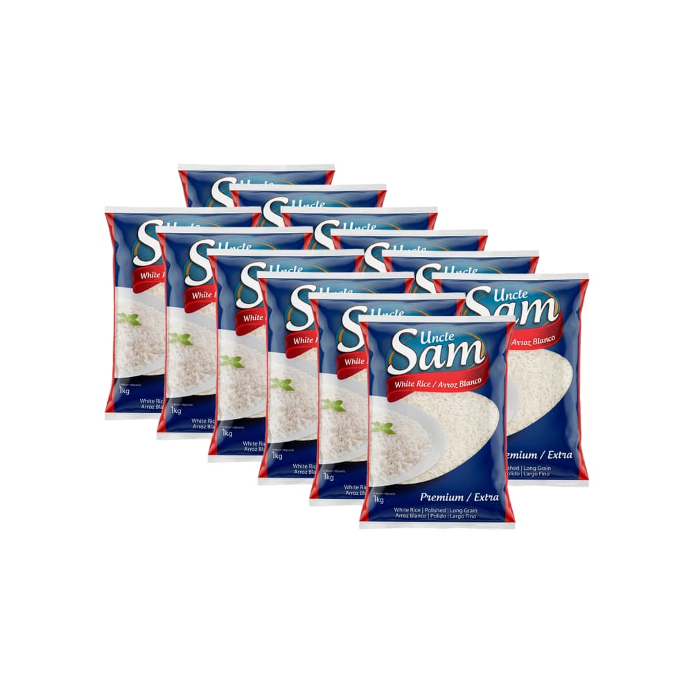 Arroz blanco grano largo Uncle Sam (12 x 1 kg / 2.2 lb) - Miniatura 1