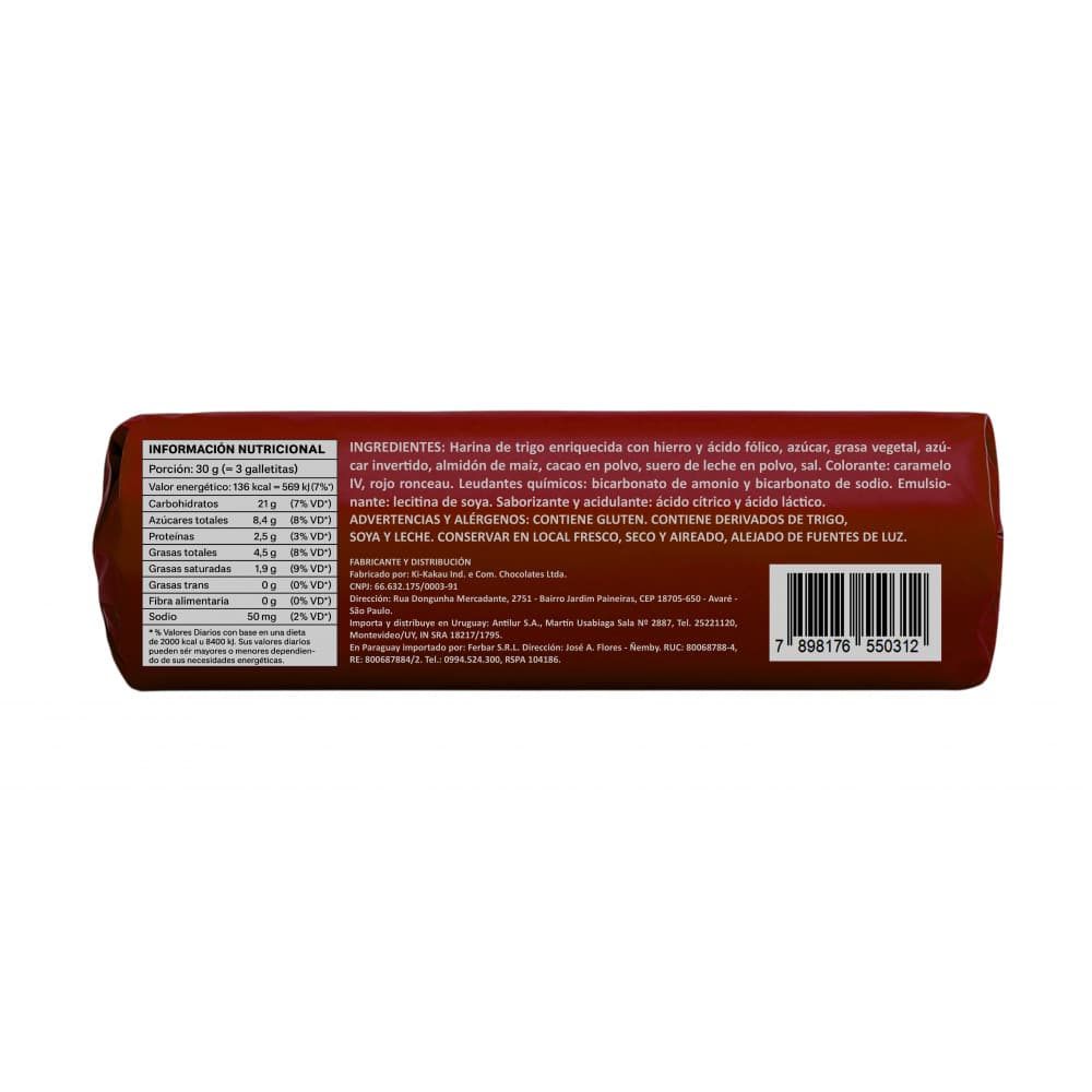 Galletas de chocolate rellenas con crema de chocolate Fofinho (110 g / 3.9 oz) - Miniatura 2