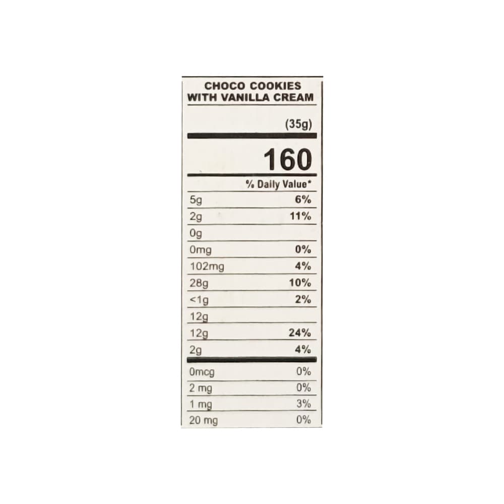 Galletas sándwich de choco rellenas de crema sabor a vainilla Delizola (35 g / 1.23 oz) - Miniatura 3