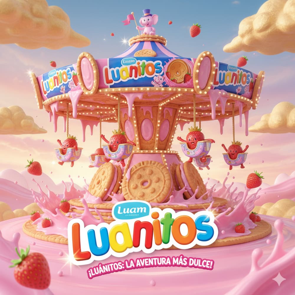 Galletas rellenas sabor fresa Luanitos (3 x 110 g / 3.8 oz) - Miniatura 4