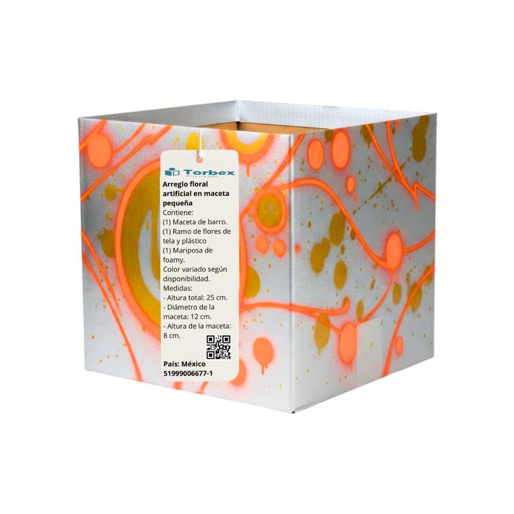 Arreglo floral artificial en maceta pequeña Torbex - Miniatura 5