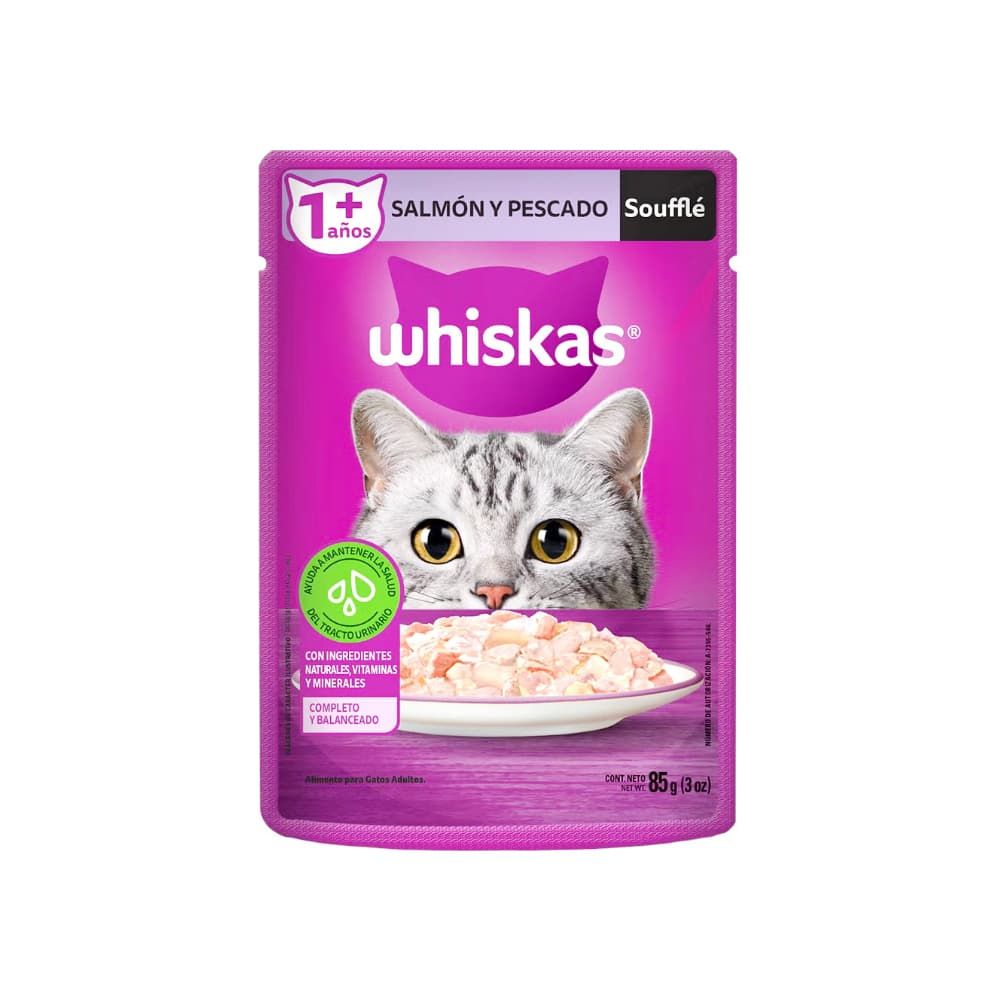 Comida para gatos adultos soufflé de salmón y pescado Whiskas (85 g / 2.99 oz) - Miniatura 3
