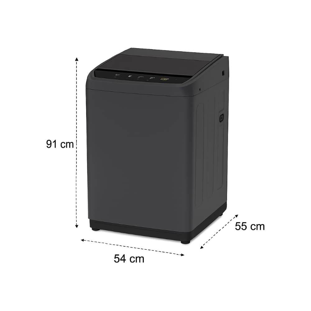 Lavadora automática de 9 kg color gris Royal RWA090 - Miniatura 3