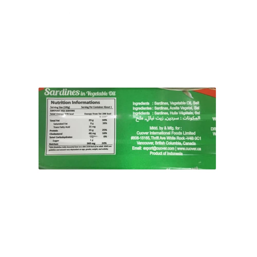 Sardinas en aceite vegetal San Avellino (125 g / 4.40 oz) - Miniatura 2