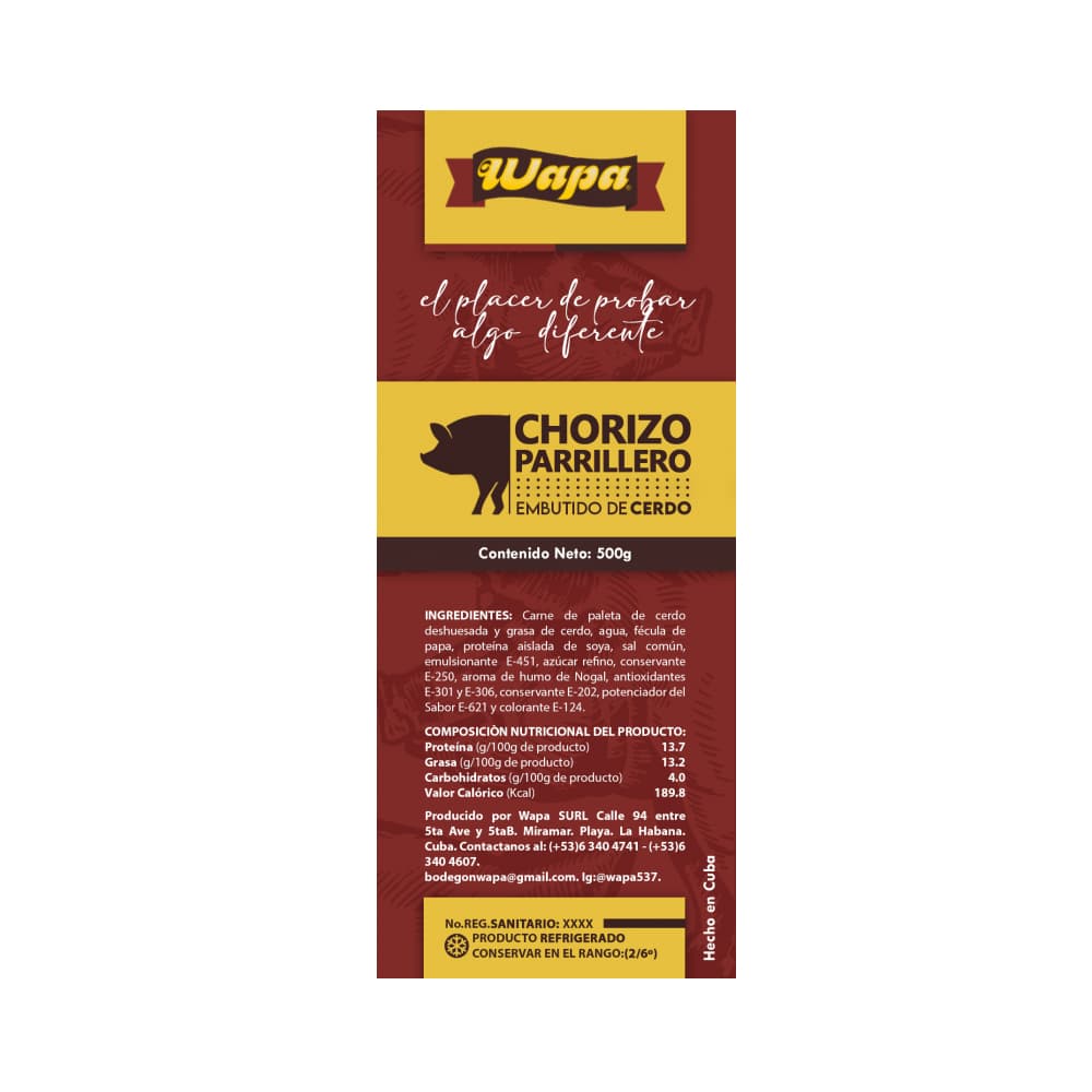 Chorizo parrillero Wapa (500 g / 1.1 lb) - Miniatura 3