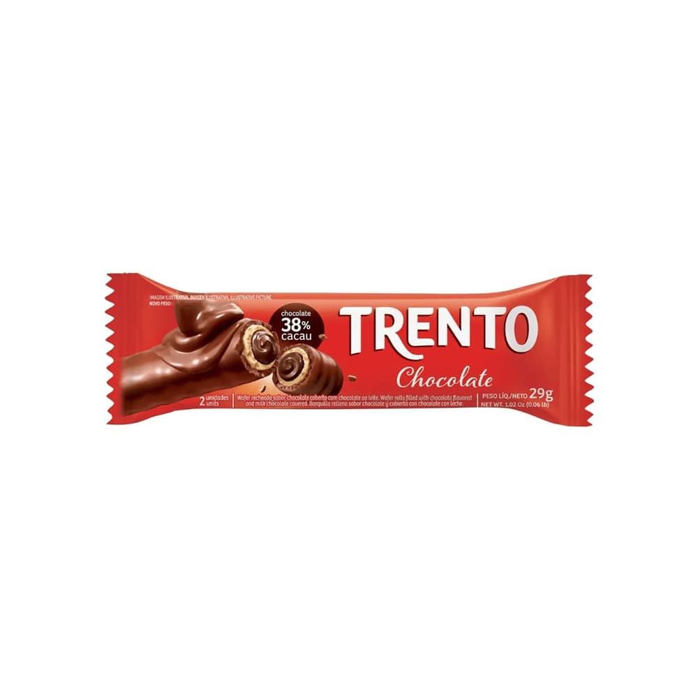 Barquilla rellena sabor chocolate y cubierta con chocolate con leche Trento (16 x 29 g / 1.02 oz) - Miniatura 2