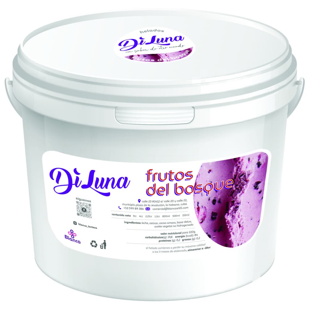 Helado sabor frutos del bosque Diluna (4 L) - Imagen 1