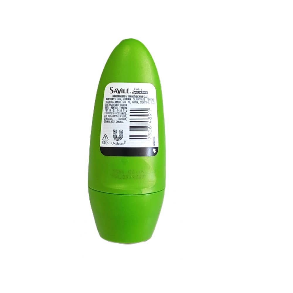 Desodorante Antitranspirante Roll On Savilé Sábila y agua de rosas (45 ml / 1.59 fl oz) - Miniatura 2