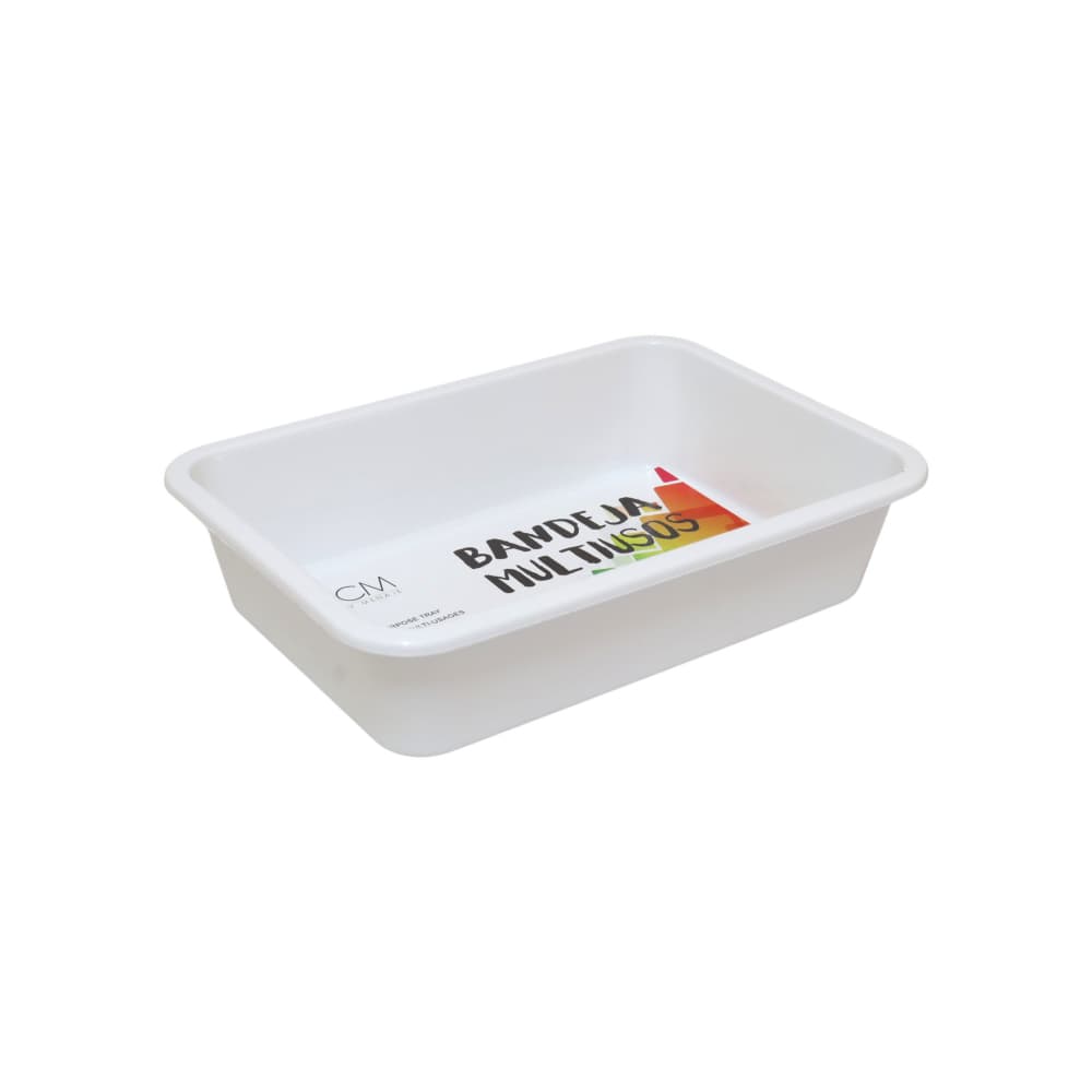 Bandeja de plástico color blanco de 24.5 cm Casa y Menaje - Miniatura 4