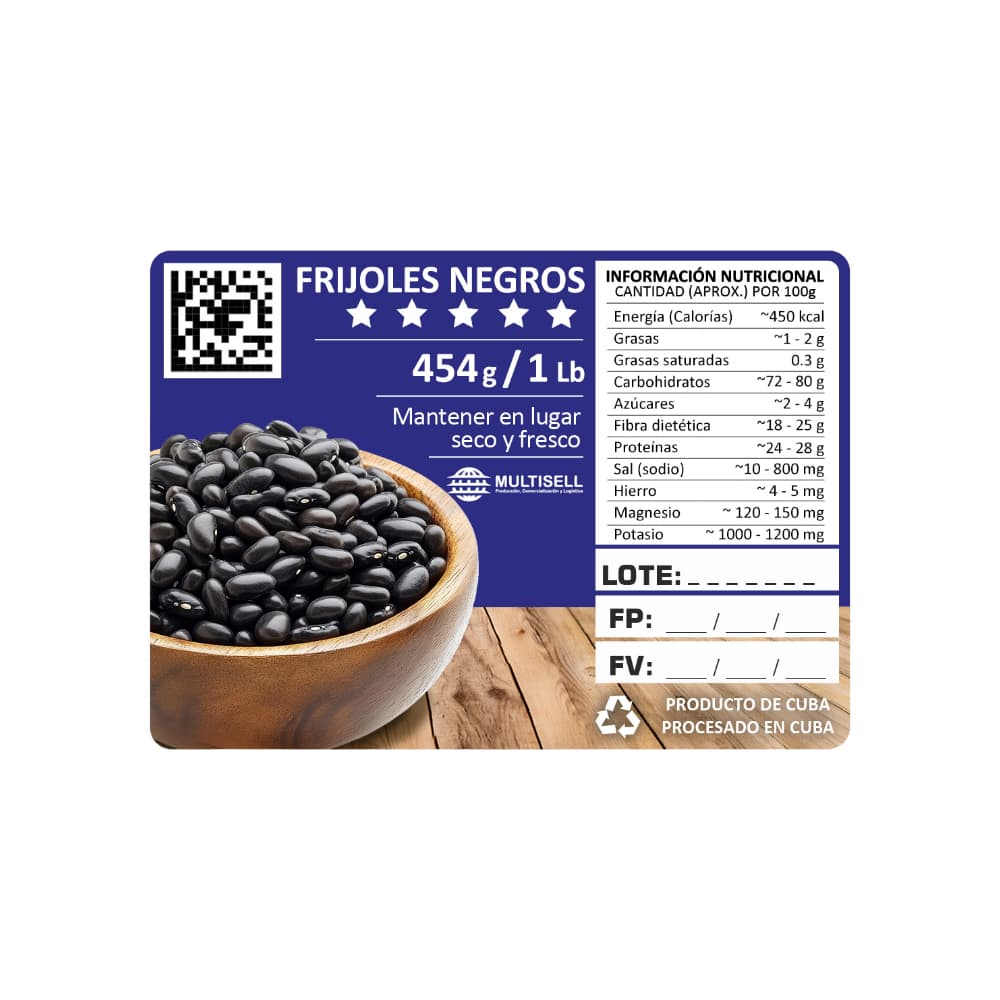 Frijol negro criollo Multisell (454 g / 1.0 lb) - Miniatura 3