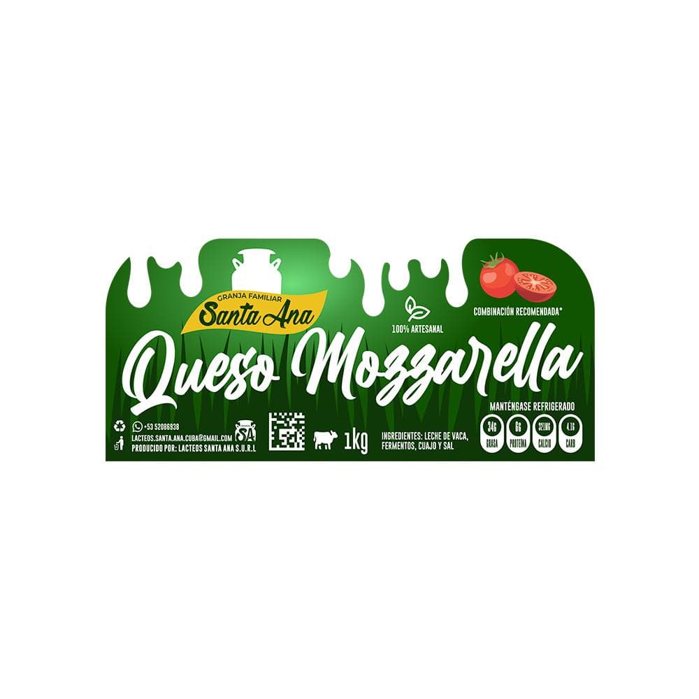 Queso mozzarella Santa Ana (1 kg / 2.2 lb) - Miniatura 2