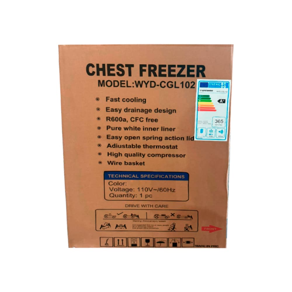 Nevera horizontal de 3.6 pies cúbicos Wynwood WYD-CGL-102 - Miniatura 3