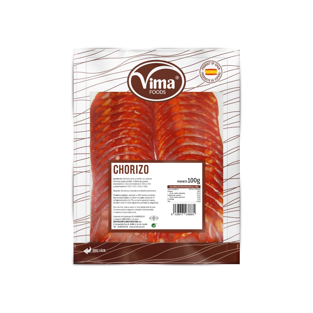 Chorizo en lonchas Vima Foods (100 g / 3.52 oz) - Miniatura 1