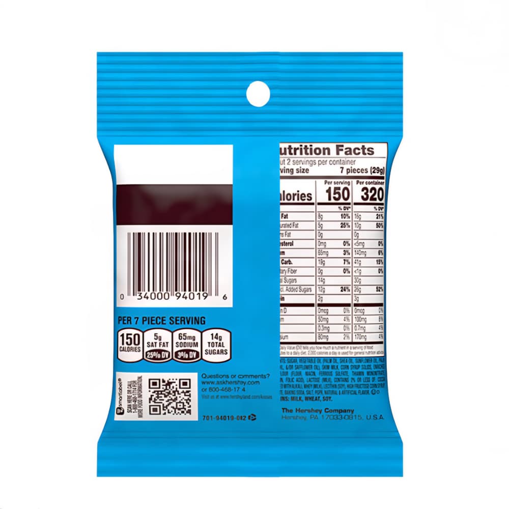 Bombones de chocolate blanco con galletas Kisses (62 g / 2.2 oz) - Miniatura 3