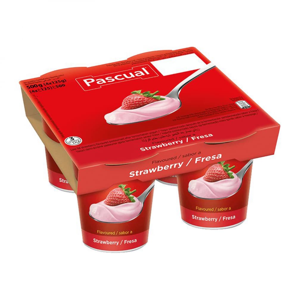 Yogurt sabor fresa Pascual (4 x 125 g / 4.40 oz) - Miniatura 2