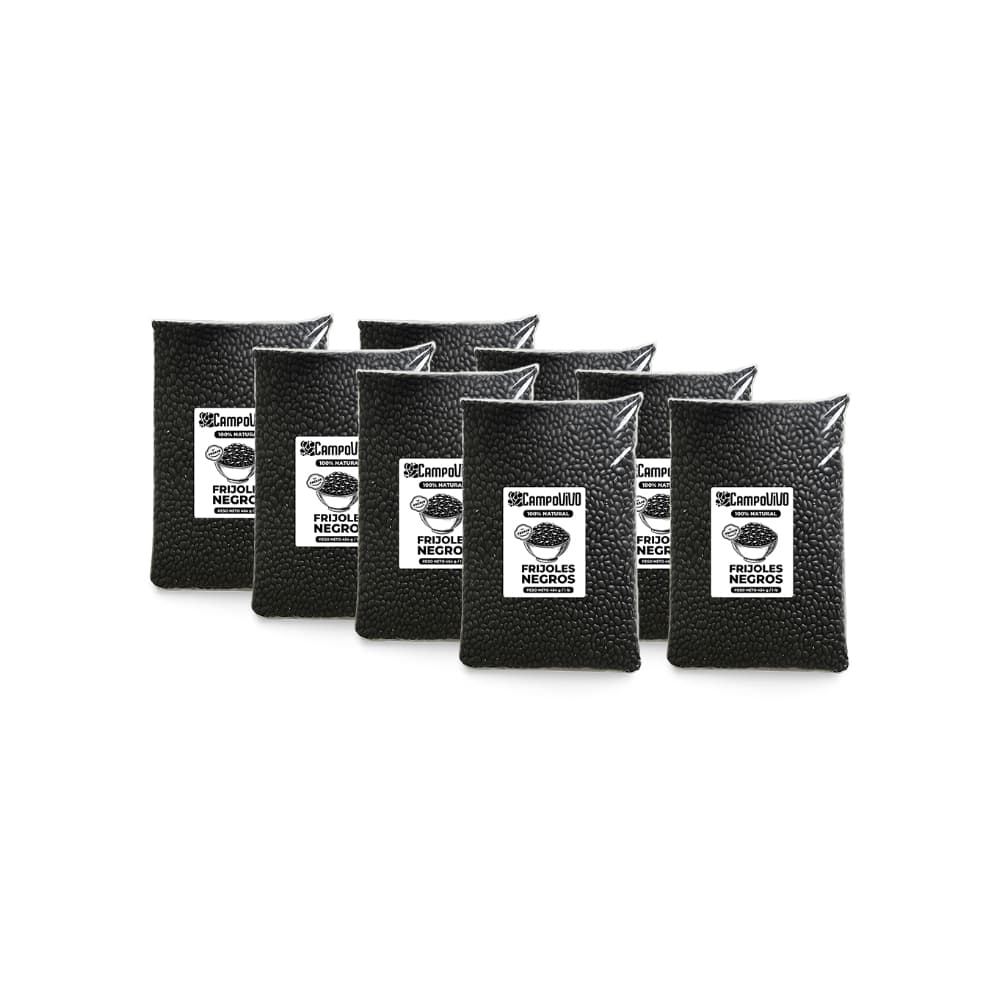 Frijoles negros Campo Vivo (8 x 454 g / 1 lb) - Imagen 1