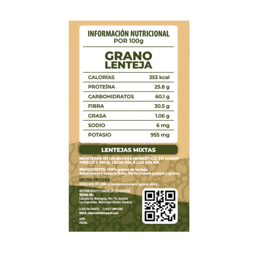 Lentejas Campo Vivo (3 x 500 g / 1.1 lb) - Miniatura 2