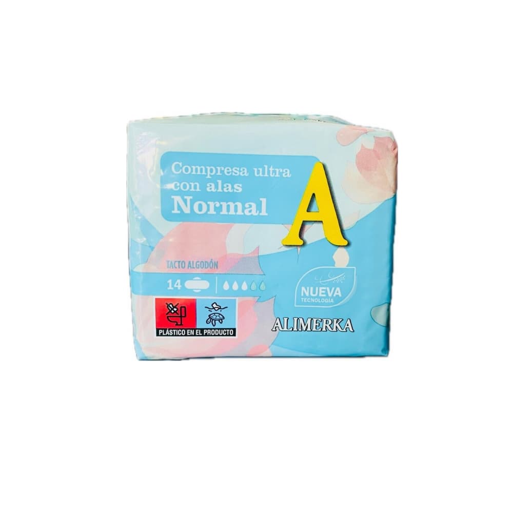 Compresas ultra alas normal Alimerka (14 U) - Imagen 1