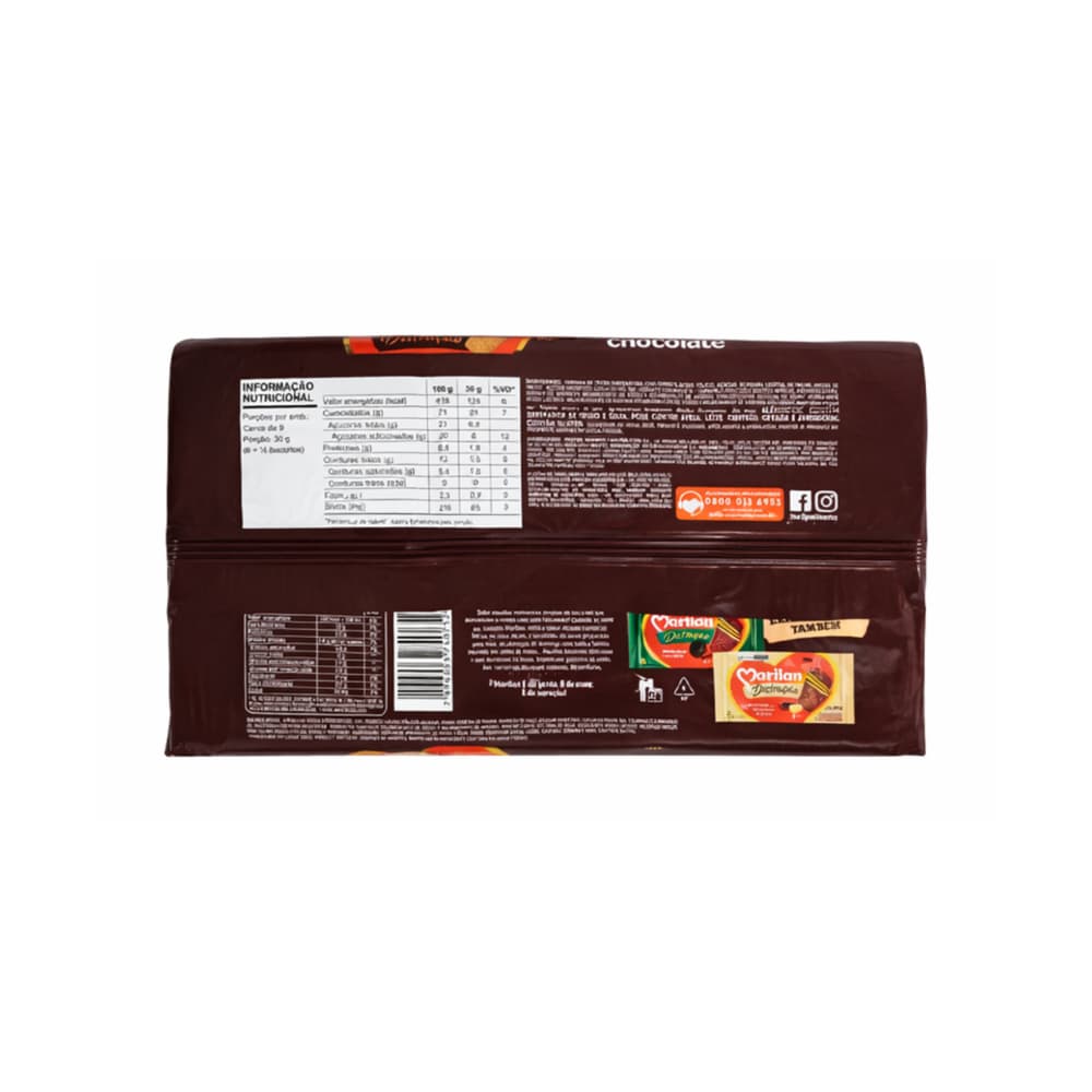 Galleta triple capa sabor vainilla con chocolate Distracao Marilan (280 g / 9.88 oz) - Miniatura 2