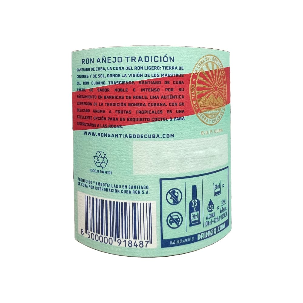 Ron añejo tradición 38 % vol Santiago de Cuba (700 ml) - Miniatura 4