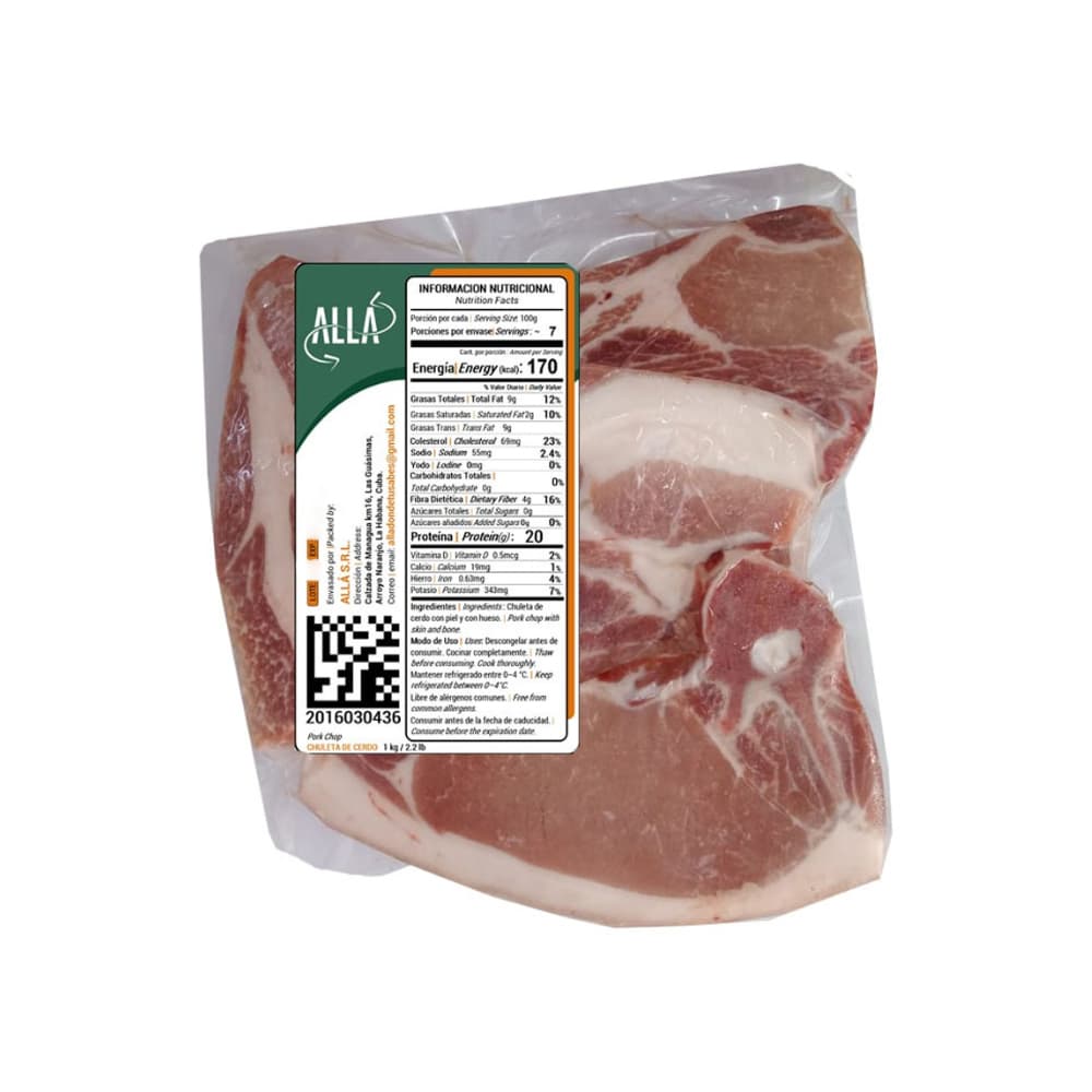 Chuleta de cerdo ALLÁ (1 kg / 2.2 lb) - Miniatura 3