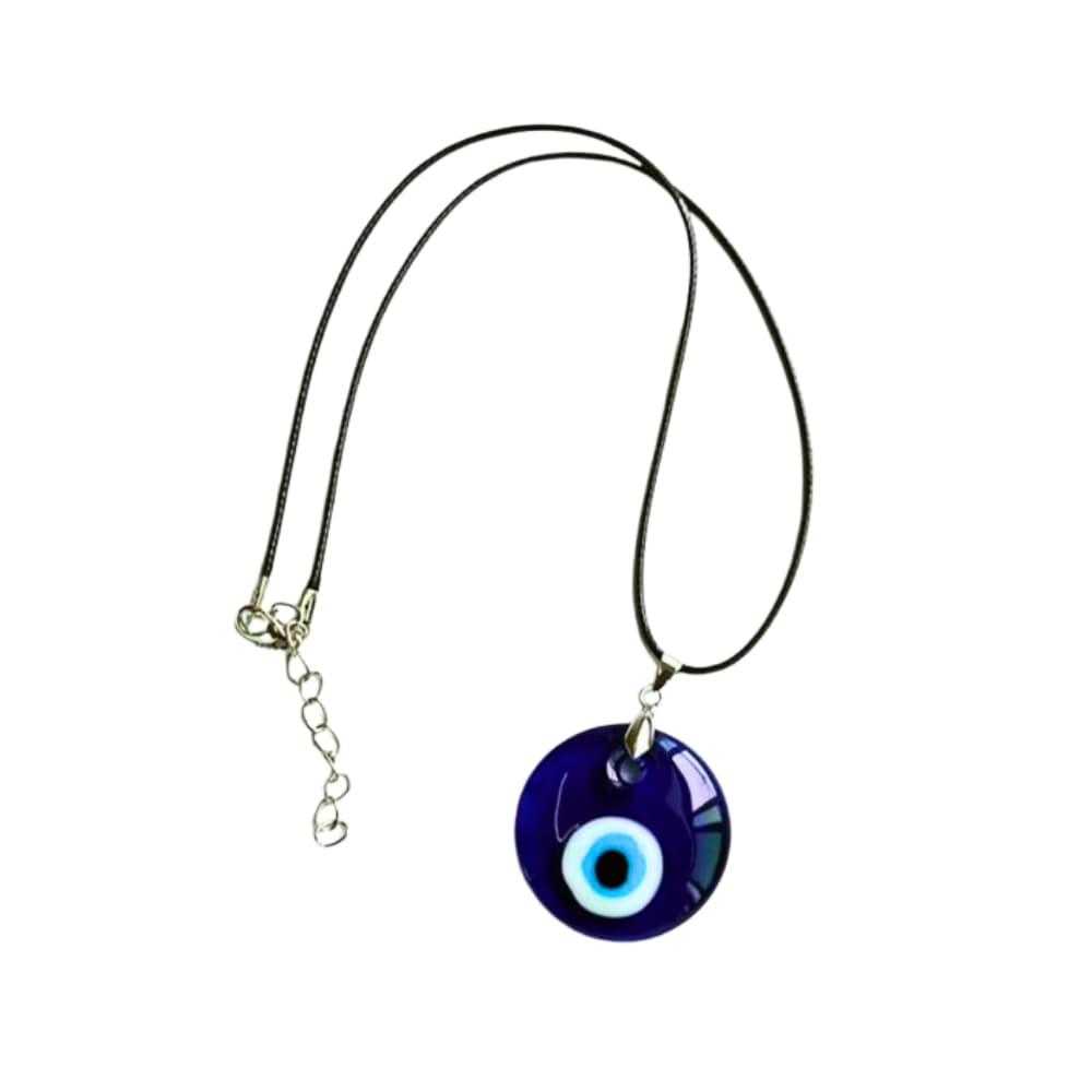 Collar con dije de ojo turco de vidrio azul marino Fashion Jewelry - Imagen 1