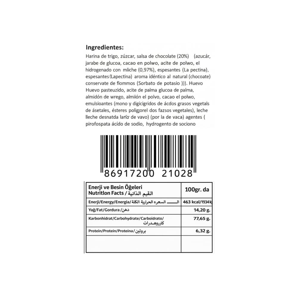 Pastel relleno con salsa de cacao cubierto de chocolate con leche Schoco Cake Ani (6 x 40 g / 1.41 oz) - Miniatura 3