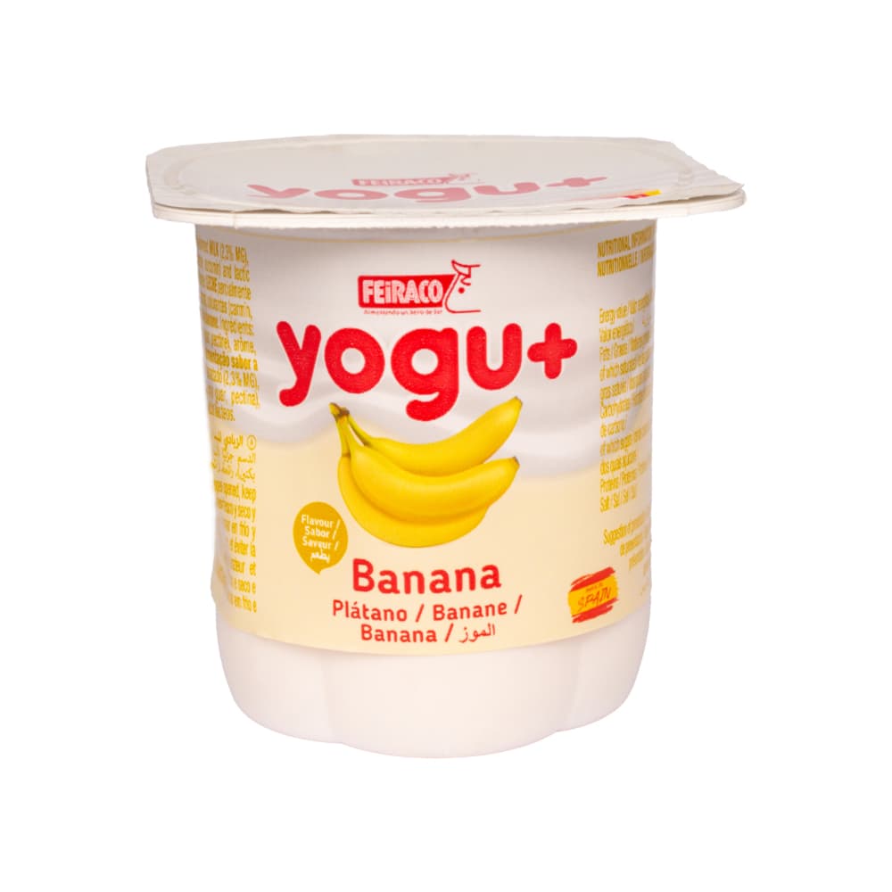 Yogur de plátano Feiraco Yogu+ (125 g / 4.41 oz) - Imagen 1