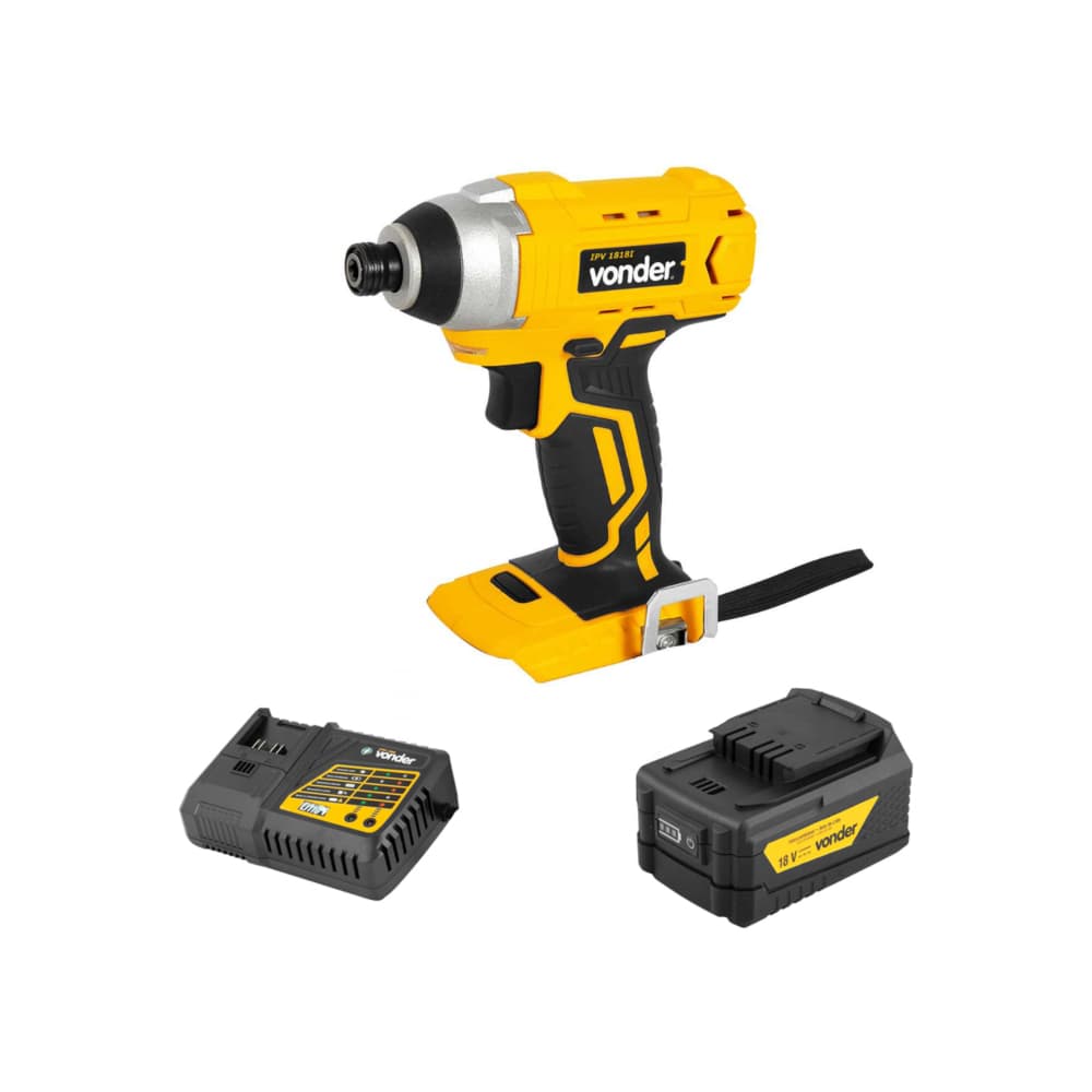 Destornillador - Atornillador de impacto mandril 1/4'' IPV1818I + Batería de 18 V IBV1850 + Cargador de batería rápido de 18 V ICBV1806 Vonder - Imagen 1