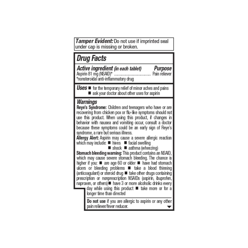 Aspirina 81 mg Health Star (120 tabletas) - Miniatura 2