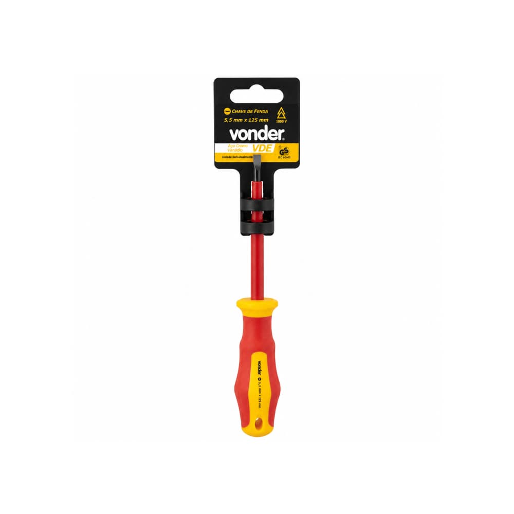 Destornillador de paleta aislante 5.5 mm x 125 mm Vonder - Miniatura 5