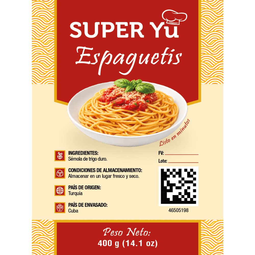 Espaguetis Super Yu (400 g / 14.1 oz) - Miniatura 3