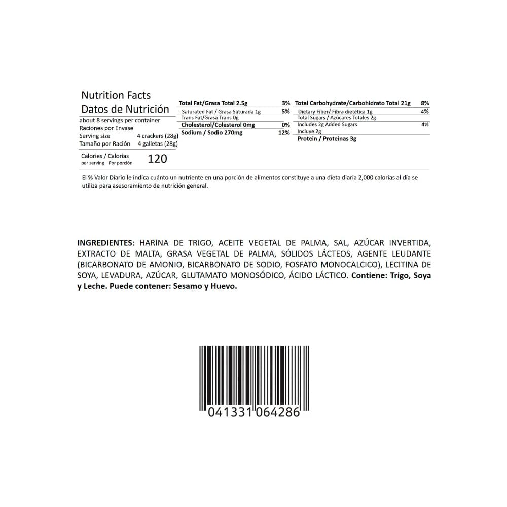 Galletas saladas tradicionales Saltines Goya (220 g / 7.76 oz) - Miniatura 3