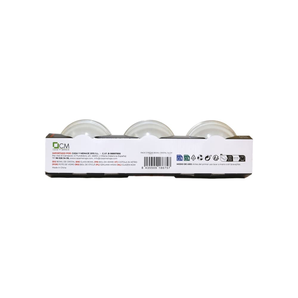 Pack 3 piezas bowl cristal 14 cm Alessandro - Miniatura 4
