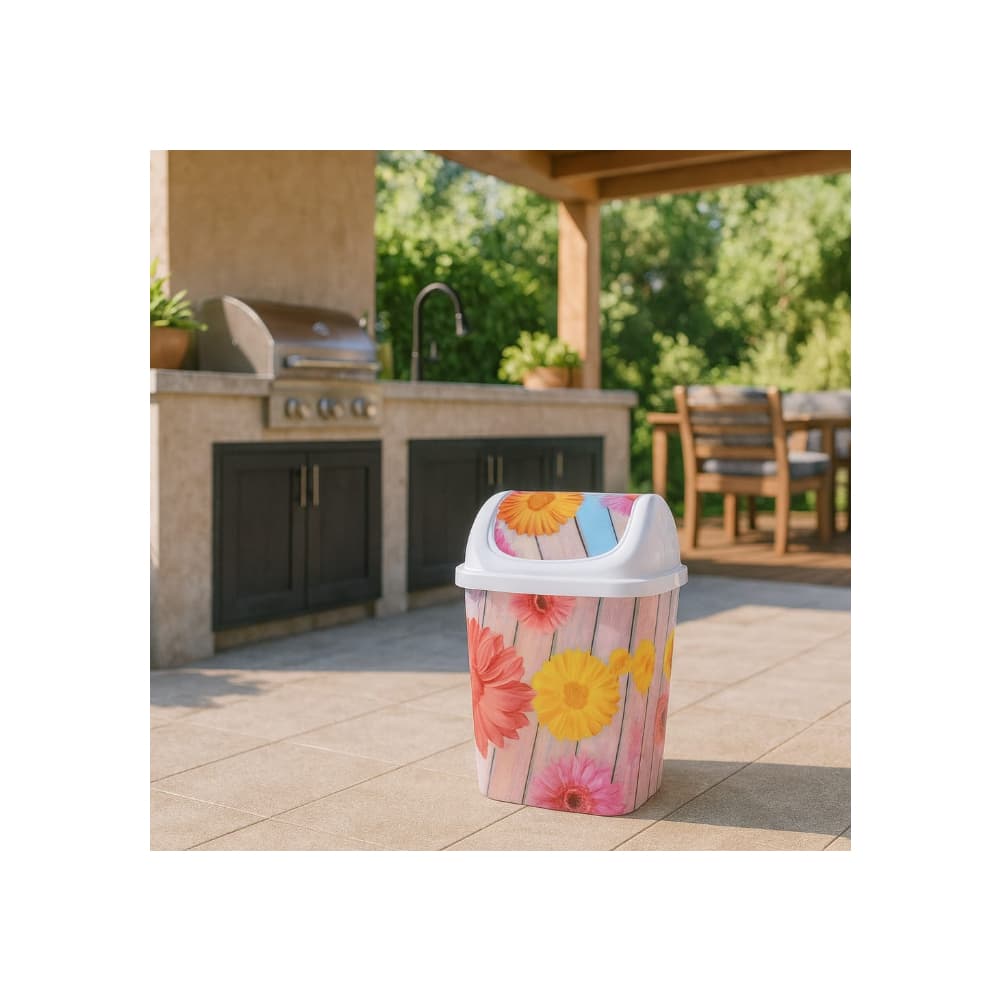 Cesto de basura floreado para meseta Neki - Miniatura 4