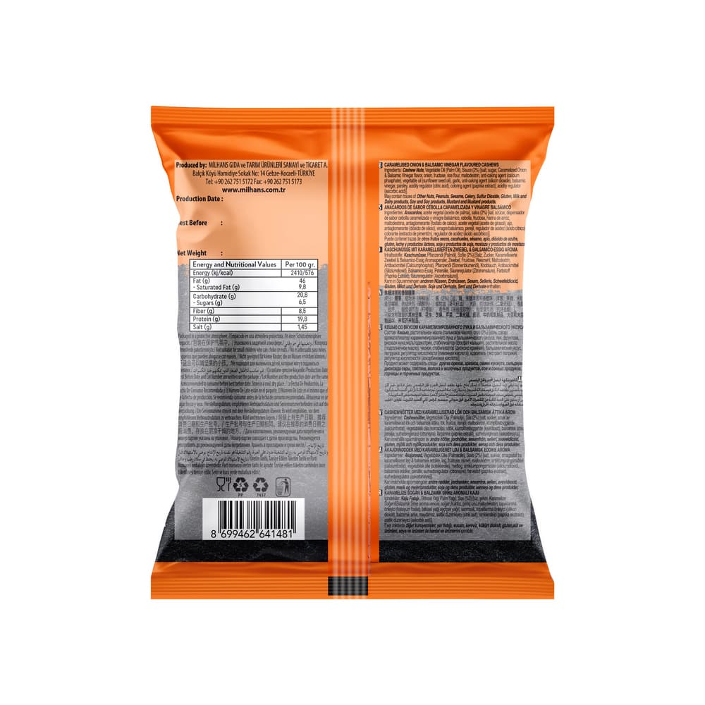 Semillas de marañón con sabor a cebolla caramelizada y vinagre balsámico List Nuts (120 g / 4.23 oz) - Miniatura 2