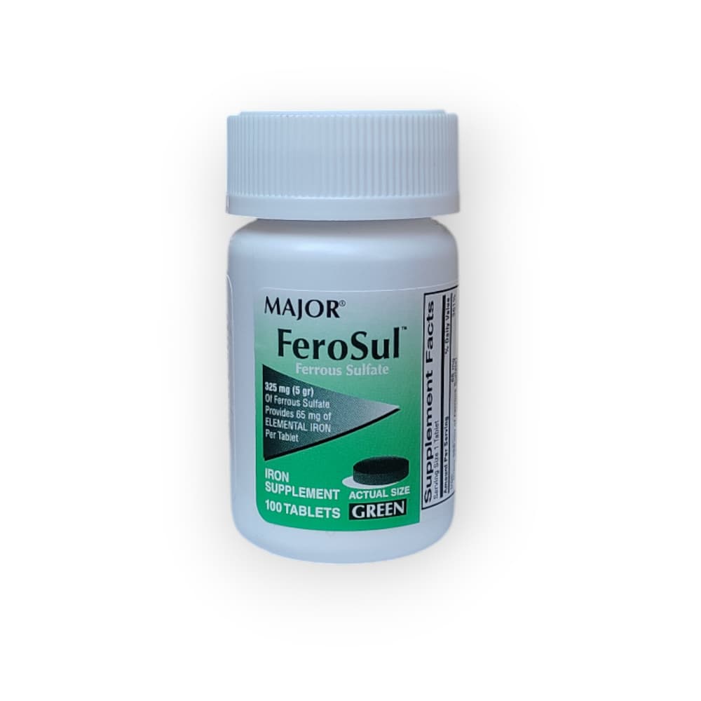 Ferosul. Sulfato ferroso 325 mg Major (100 tabletas) - Miniatura 3