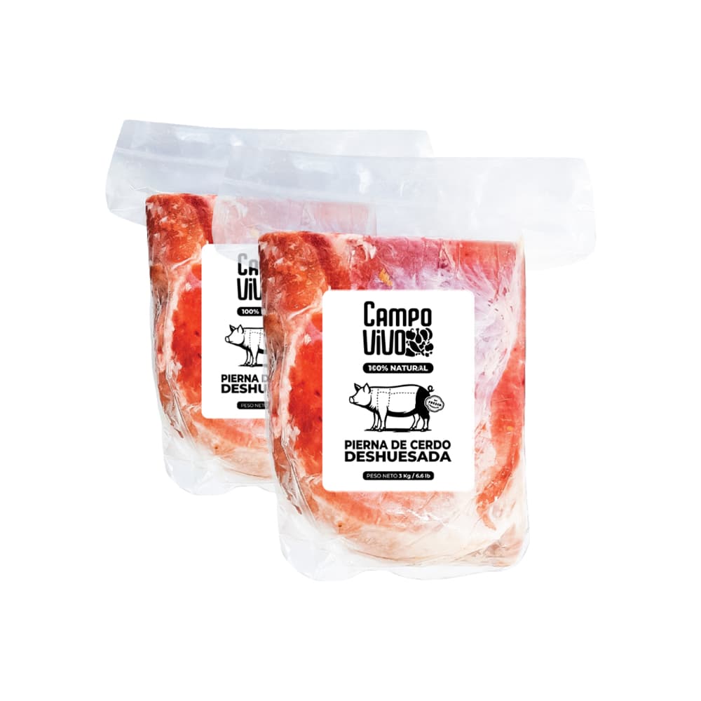 Pierna de cerdo deshuesada Campo Vivo (2 x 3 kg / 6.6 lb) - Imagen 1
