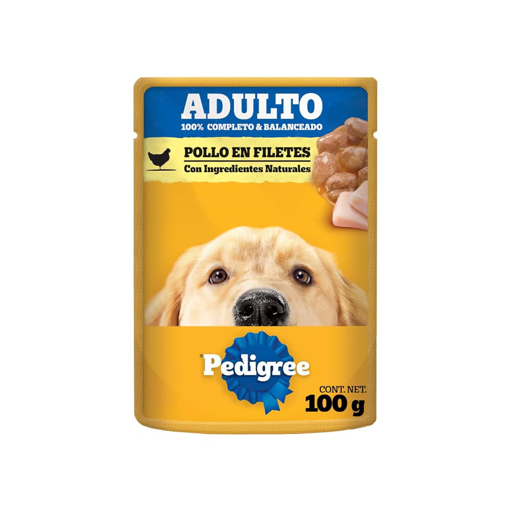 Comida para perros adultos pollo en filetes Pedigree (100 g / 3.52 oz) - Miniatura 3
