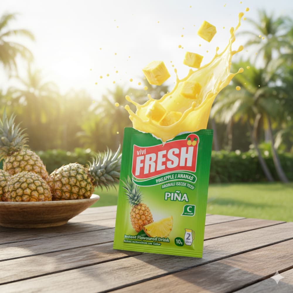 Refresco instantáneo sabor piña Vivi Fresh Erdem (24 x 10 g) - Miniatura 4